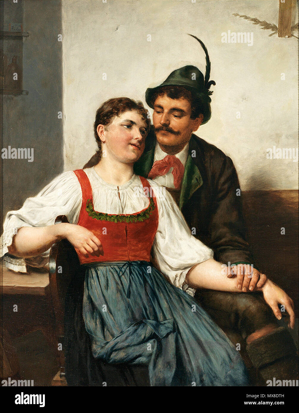 . Tedesco: Junges Paar in Tracht. dal 1926. Eduard Kasparides (1858-1926) 179 Eduard Kasparides Junges Paar in Tracht Foto Stock