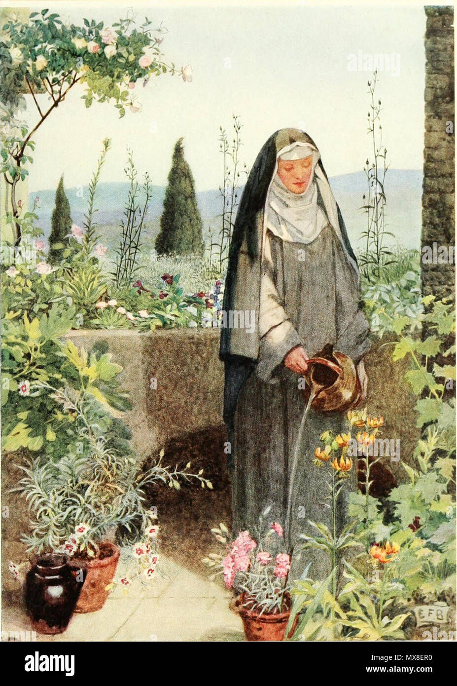 . Santa Chiara . Inglese: identificatore: eleanorfortesque00fort (trovare corrispondenze) Titolo: Eleanor Fortesque Brickdale Golden Book di donne celebri temi: Donne in letteratura Editore: Londra New York : Hodder e Stoughton contribuendo alla libreria: Università di California librerie Sponsor di digitalizzazione: Internet Archive View pagina del libro: Prenota Viewer circa questo libro: Voce di catalogo consente di visualizzare tutte le immagini: tutte le immagini dal libro Fare clic qui per visualizzare prenota online per vedere questa illustrazione nel contesto in un selezionabile versione online di questo libro. Il testo che compare dopo l'immagine: JENNY WREN 181 house, scrollare le spalle di nuovo Foto Stock