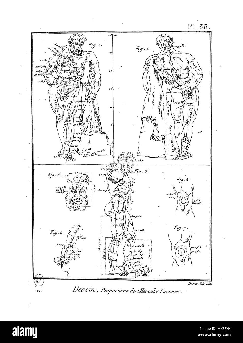 . Français : Planche . Il 23 febbraio 2016. Panckoucke 188 EncMeth-BxArts-Pl-IM36 Foto Stock