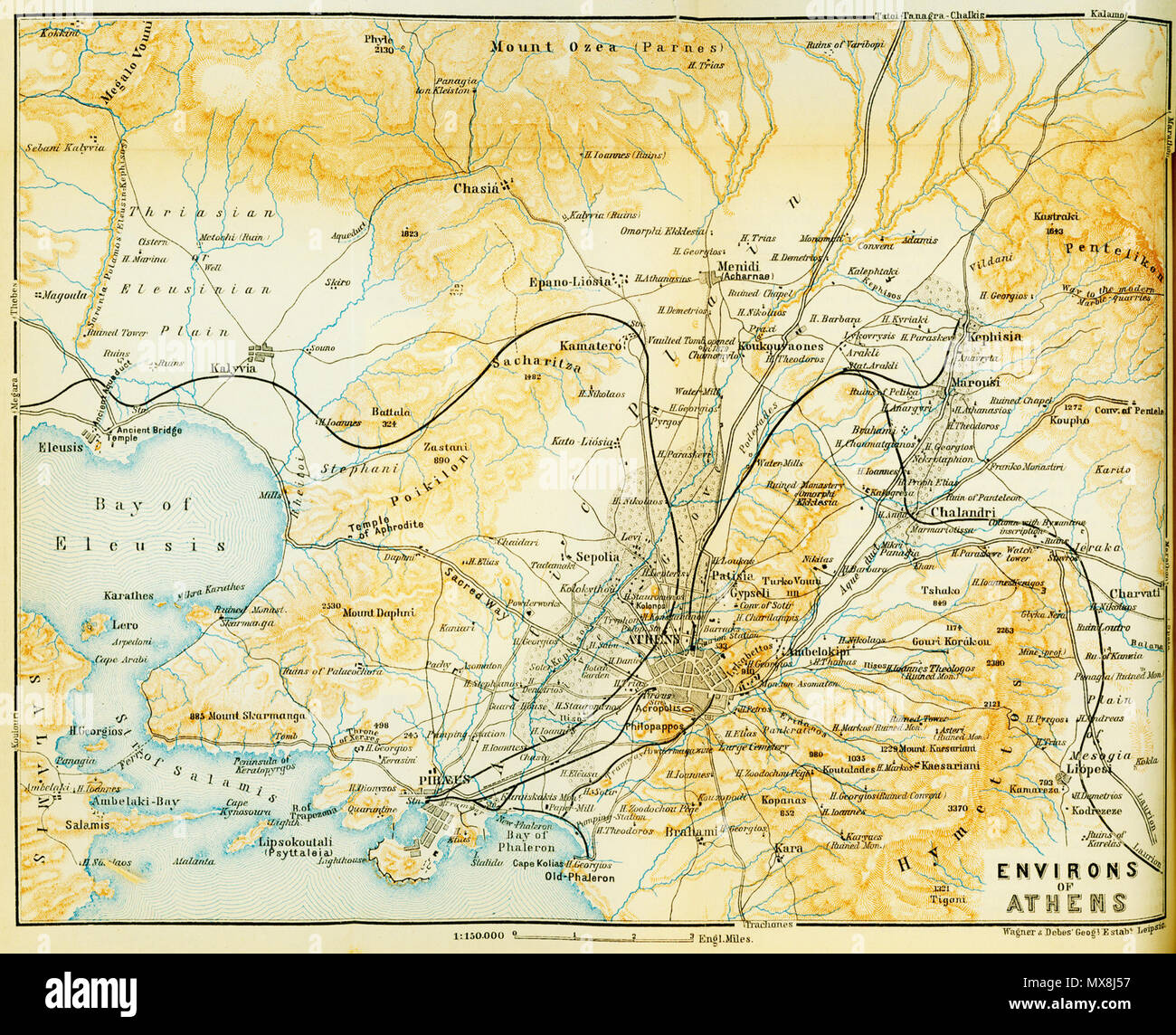 192 dintorni d'Athènes - Karl Baedeker - 1894 Foto Stock