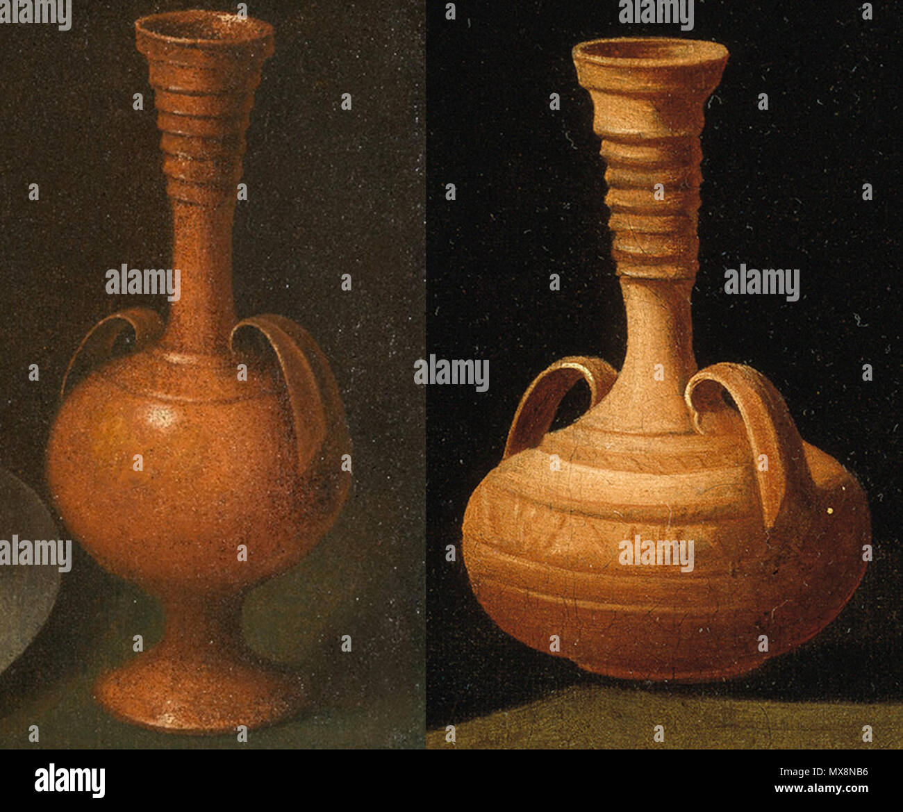 217 Francisco de Zurbarán Jarros (due estratti) Foto Stock