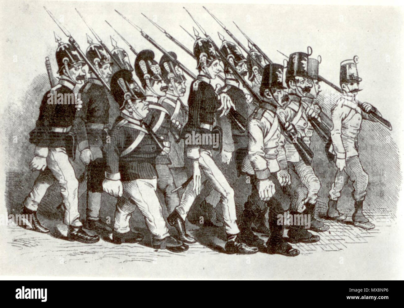 218 Frankfurt Patrouille 1866 Foto Stock