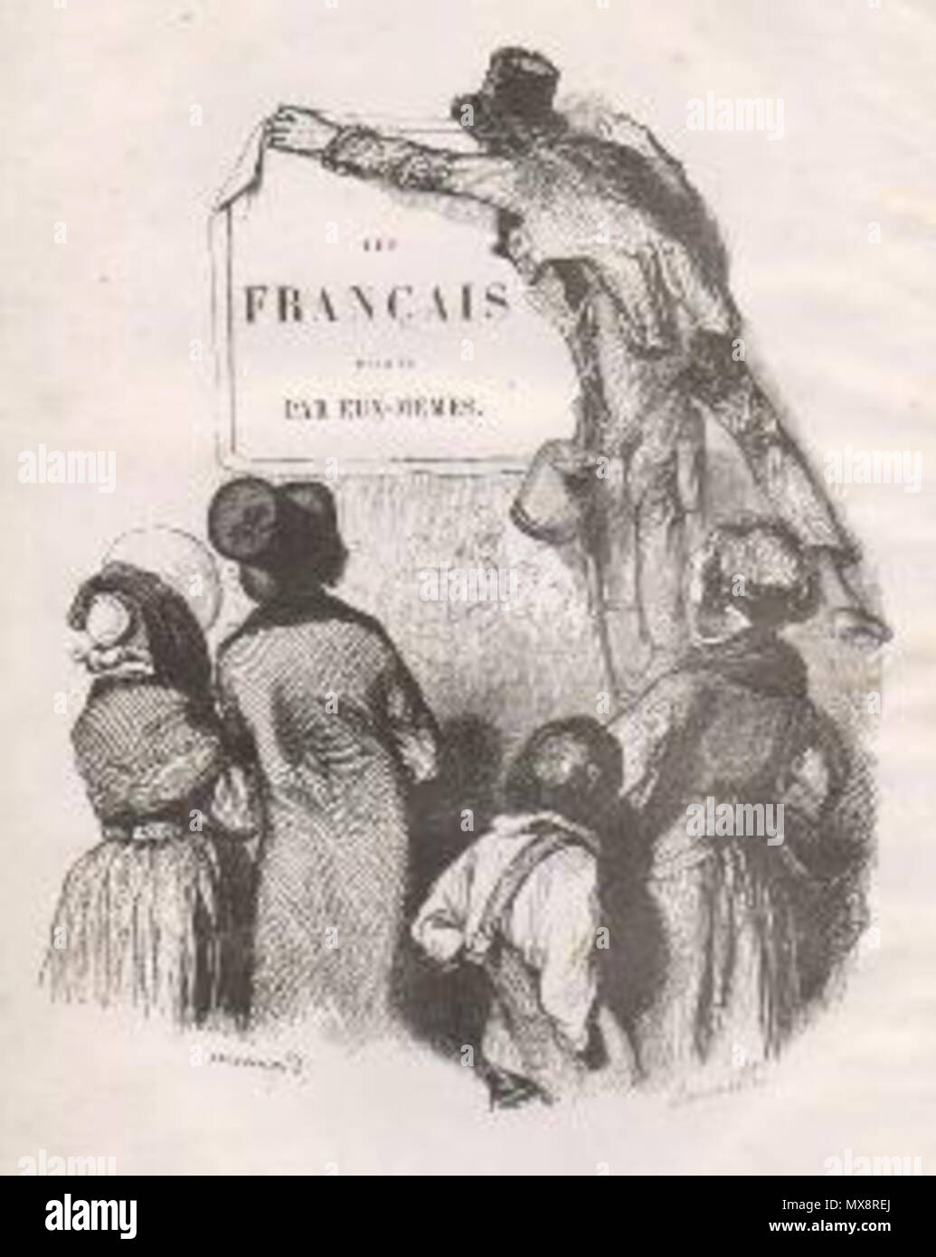 . Français : Frontispice des Français peints par eux-mêmes . Il 10 aprile 2014, 15:00:03. Gavarni 230 Frontispice des FPEM Foto Stock