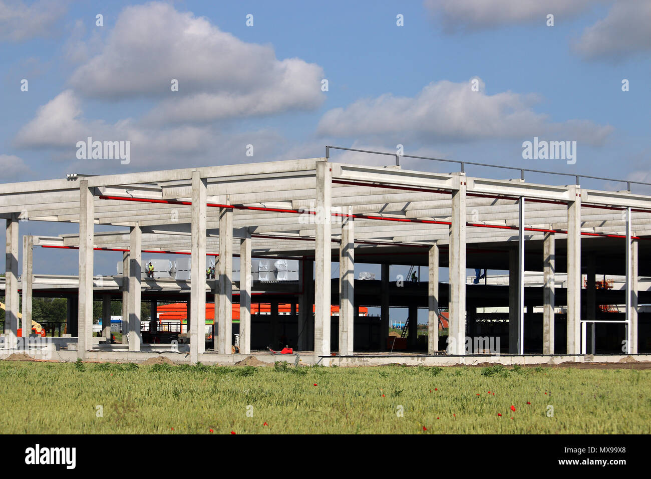 La nuova fabbrica di costruzione industria del sito Foto Stock