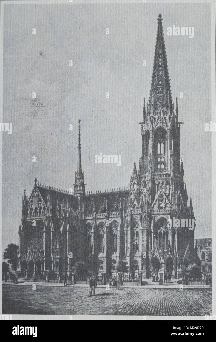 . Der Gedächtniskirche Protestation, Speyer . Stahlstich von 1884. Stahlstich nach dem Entwurf von Julius Flügge e Karl Nordmann, Essen, 1884 236 Gedaechtniskirche der Protestation 1884 Foto Stock