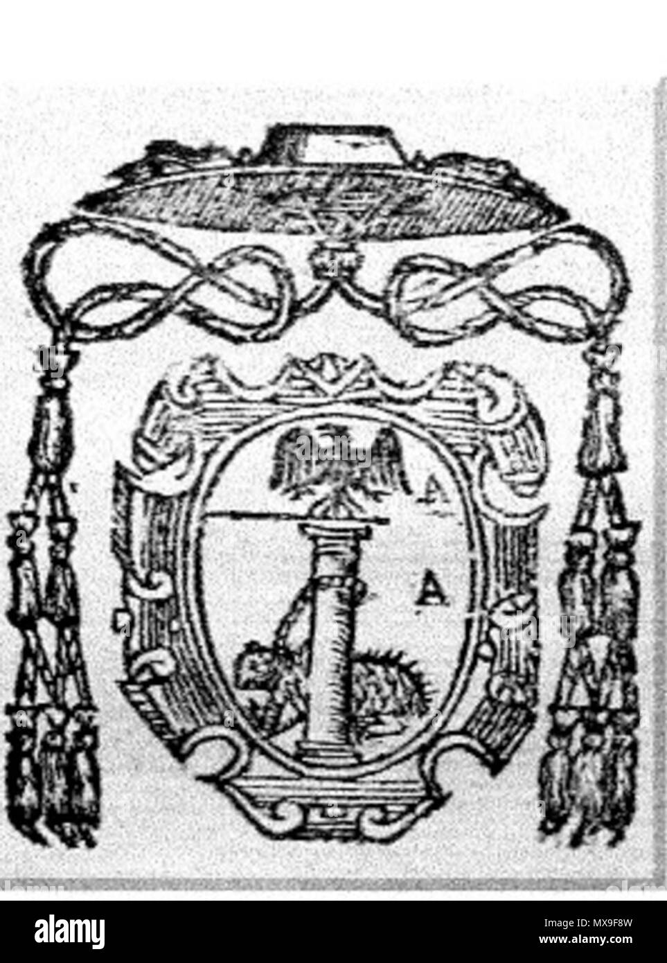 . Inglese: stemma del Cardinale Giuliano Cesarini, iuniore . Il 20 giugno 2012. Sconosciuto 247 Giuliano Cesarini, iuniore COA Foto Stock