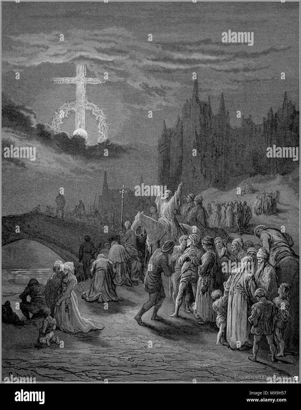 260 Gustave dore crociate fenomeni celesti Foto Stock