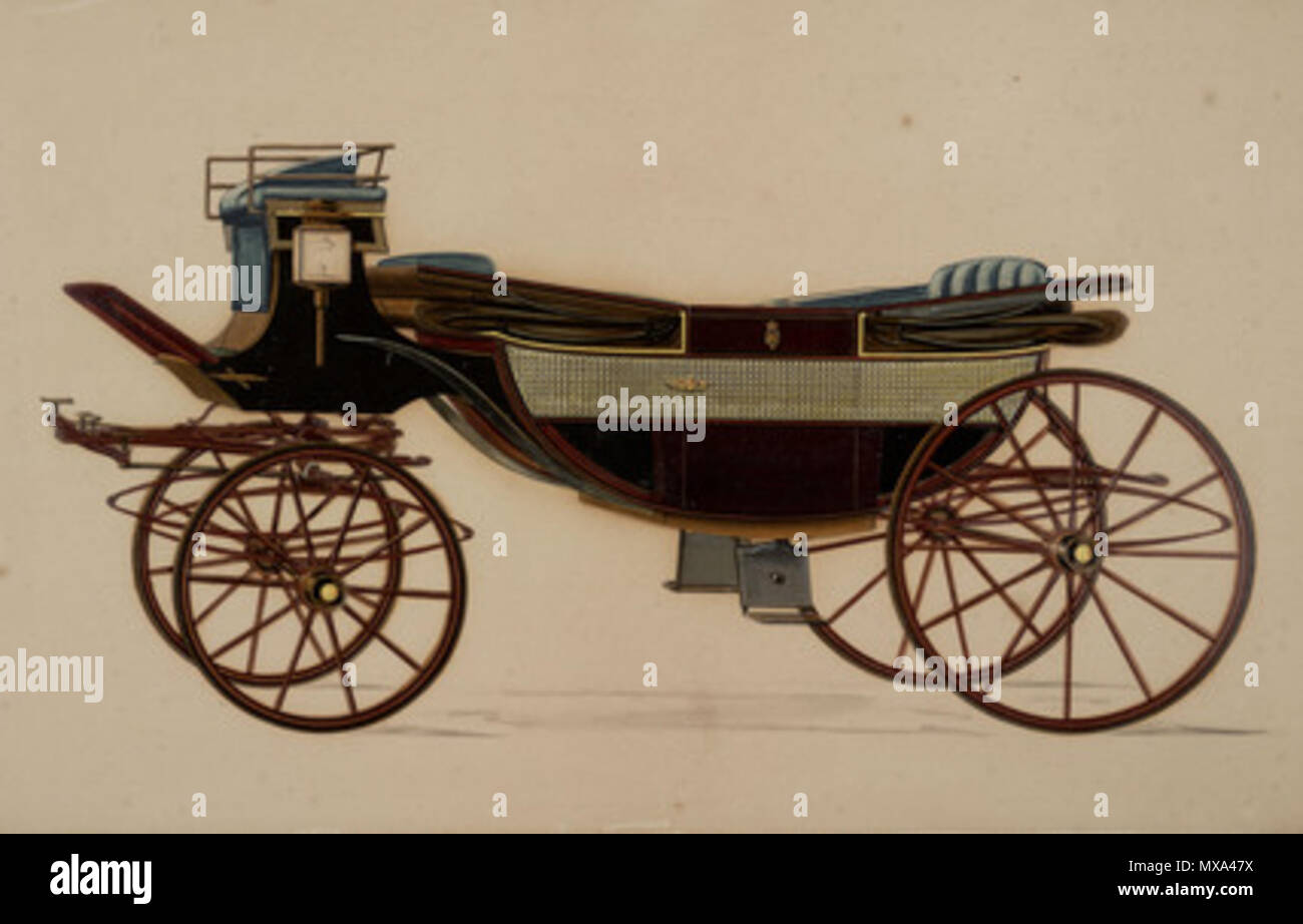 . Horse landau, del xix secolo . Xix secolo. Unattributed 285 cavallo landau, secolo XIX Foto Stock