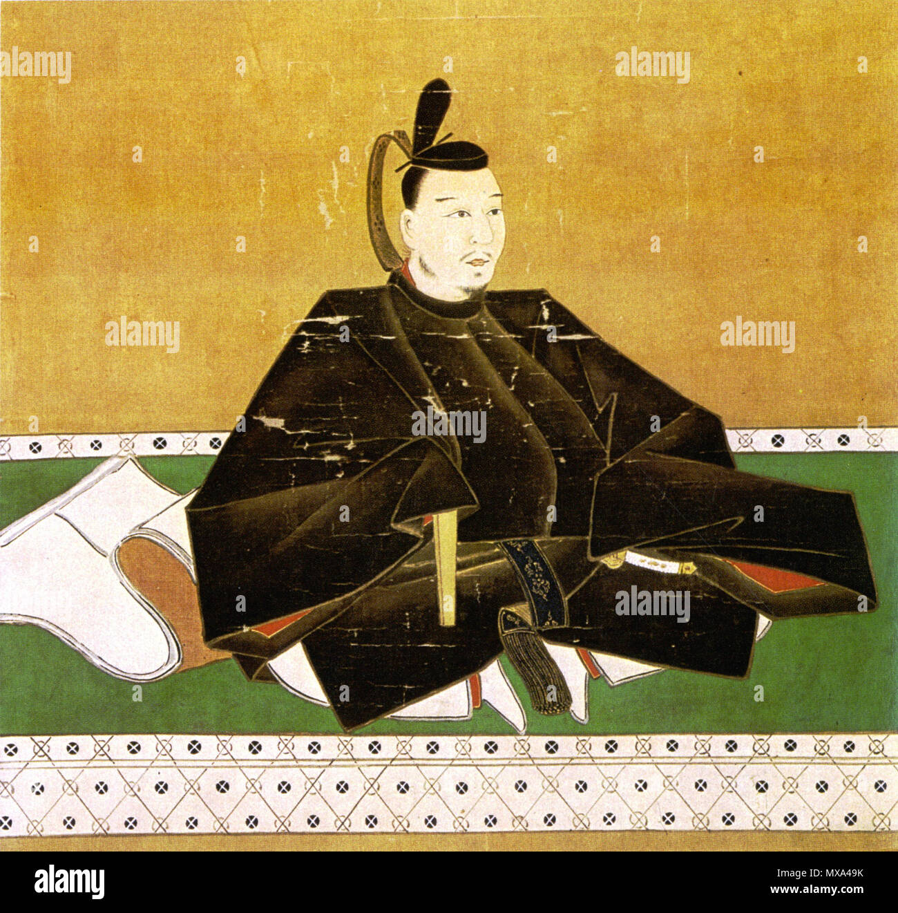 . 日本語: 細川持之像（部分） Inglese: Ritratto di Hosokawa Mochiyuki (dettaglio) . 日本語: 江戸時代 Inglese: periodo Edo 285 Hosokawa Mochiyuki Foto Stock