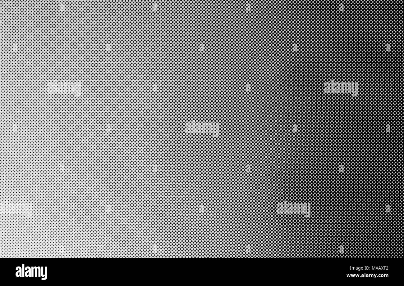 Punteggiato bianco e nero modello halftone background. Elemento di design. Foto Stock