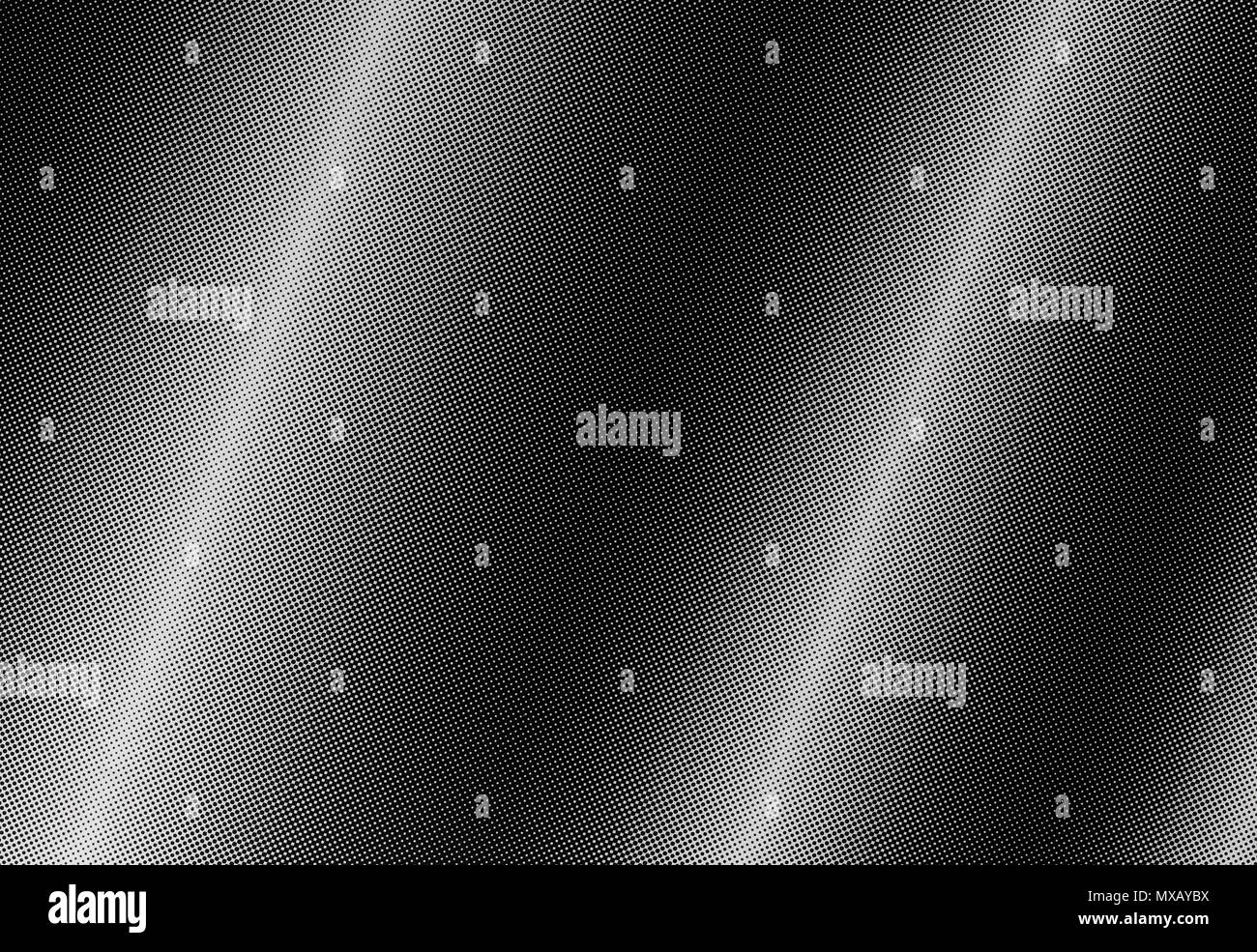 Punteggiato bianco e nero modello halftone background. Elemento di design. Foto Stock