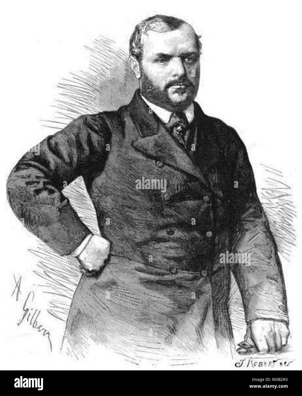 . Le Prince Henri de La Tour d'Auvergne . 1869. Gilbert et Robert 356 La Tour d'Auvergne, Henri prince de Foto Stock