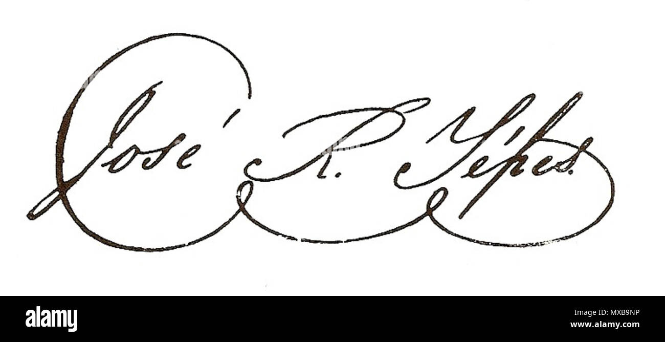. Español: Firma de Jose Ramon Yepes . 1983. 324 sconosciuto Jose Ramon Yepes firma 2012 000 Foto Stock