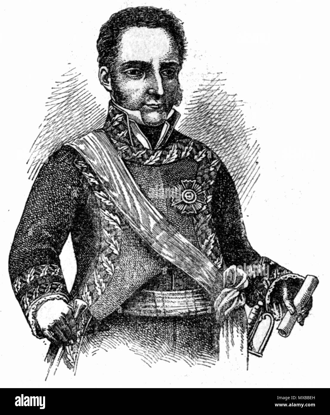. Jose de la Serna, viceré spagnolo del Perù . circa 1820. Sconosciuto 328 JSerna Foto Stock