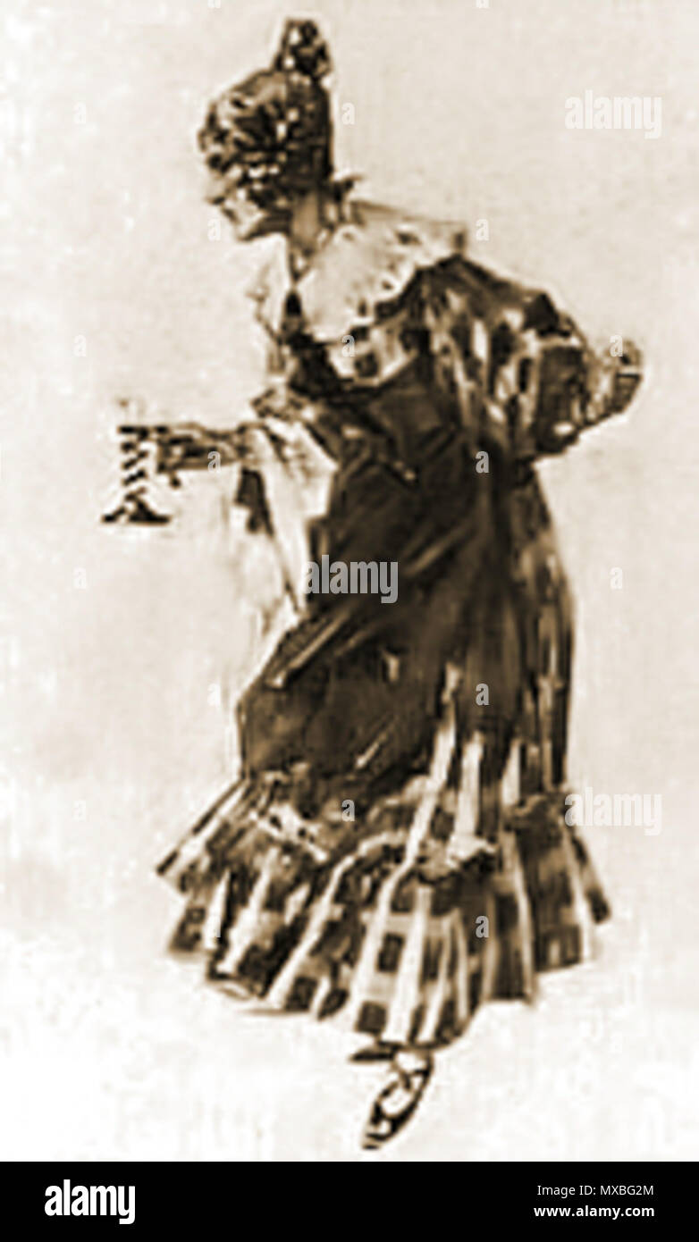 . Inglese: Descrizione: Il Mimi's costume per i atto de La Bohème per la premiere mondiale performance, Teatro Regio di Torino, 1 febbraio 1893. Provenienza: Archivio Ricordi di Milano . 1 febbraio 1893. Artista: Adolf Hohenstein (1854-1928) 353 La Boheme Mimi Costume ritagliato Foto Stock