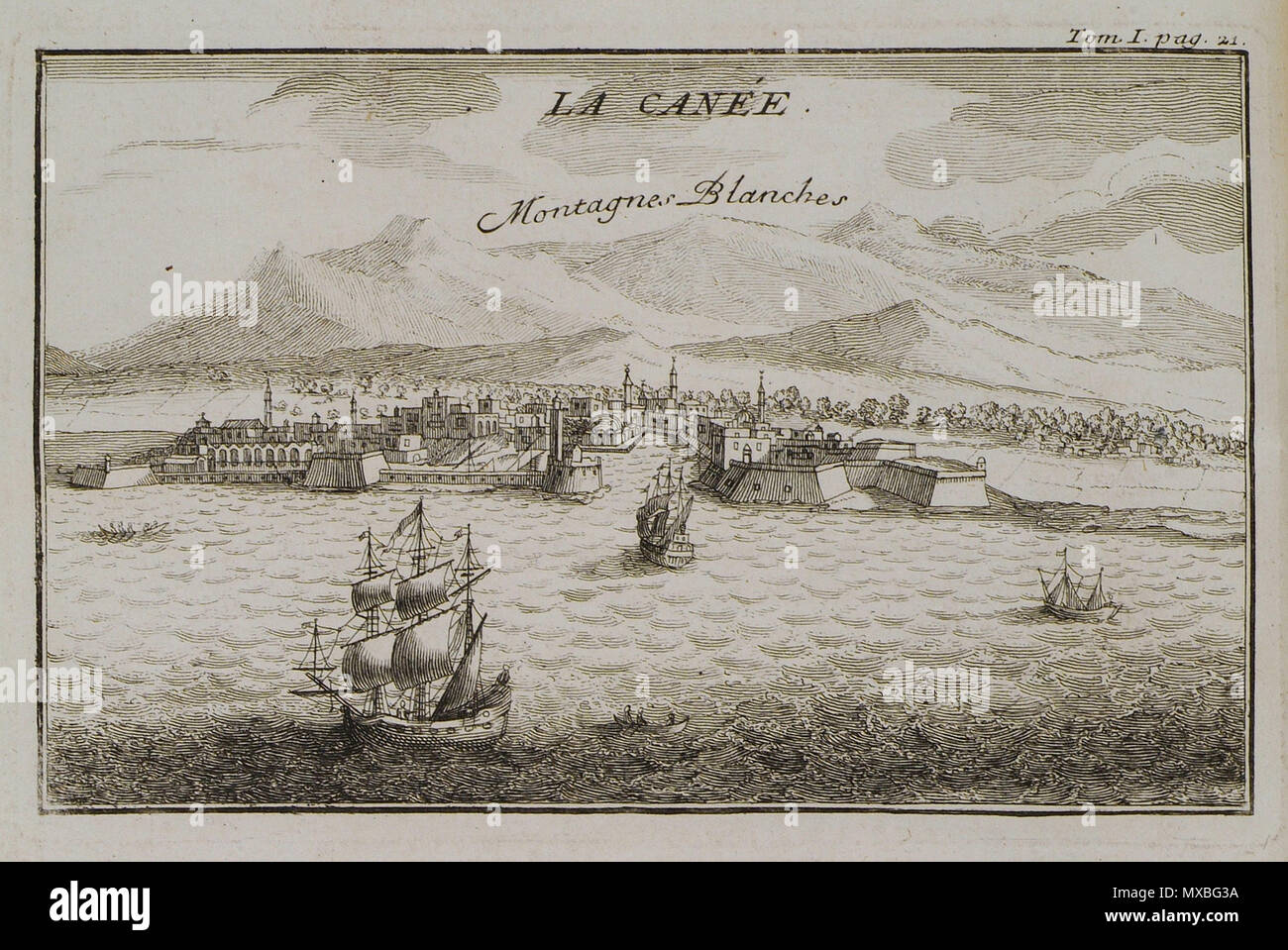 353 La Canée - Tournefort Joseph Pitton de - 1717 Foto Stock