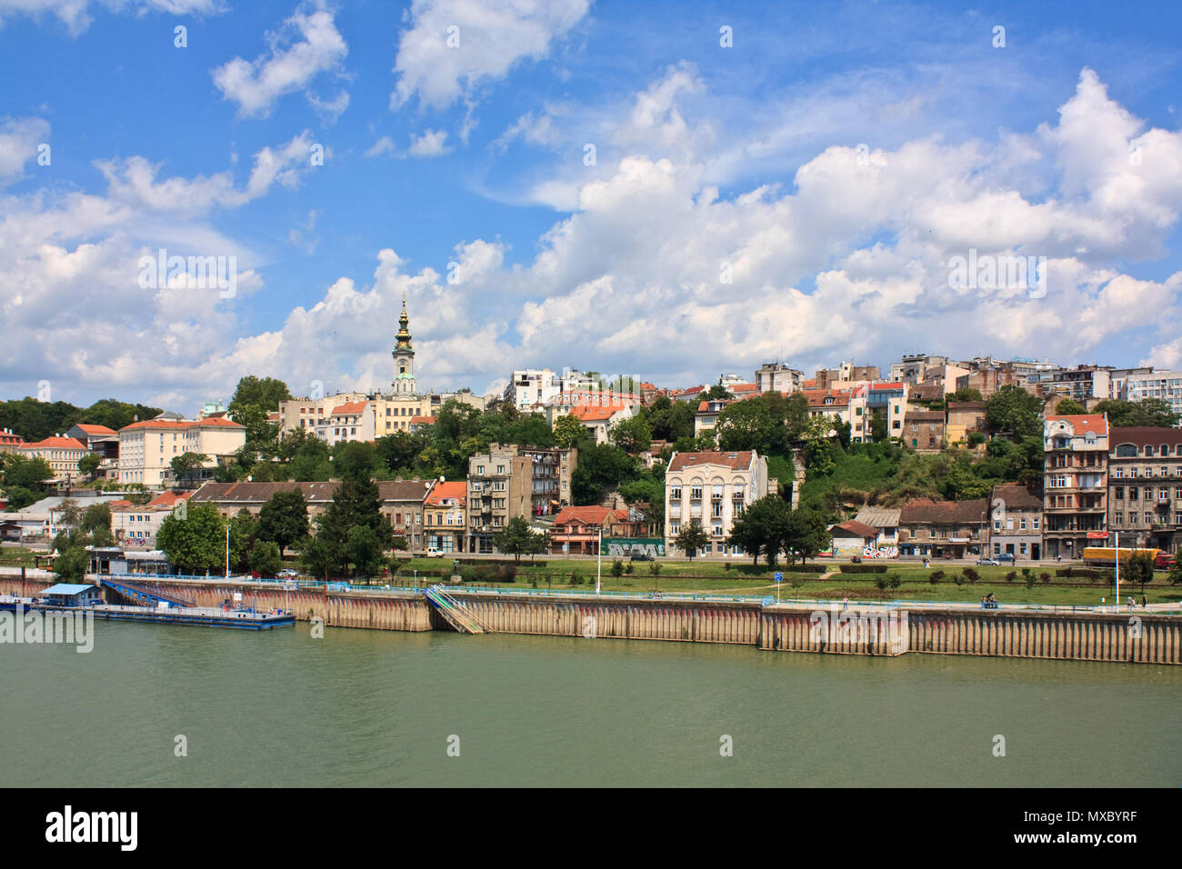 Paesaggio di Belgrado in una bella giornata di sole Foto Stock
