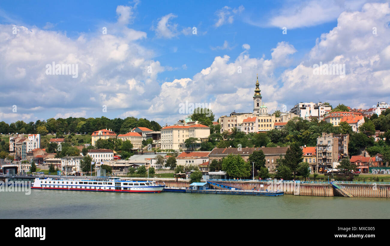 Paesaggio di Belgrado in una bella giornata di sole Foto Stock