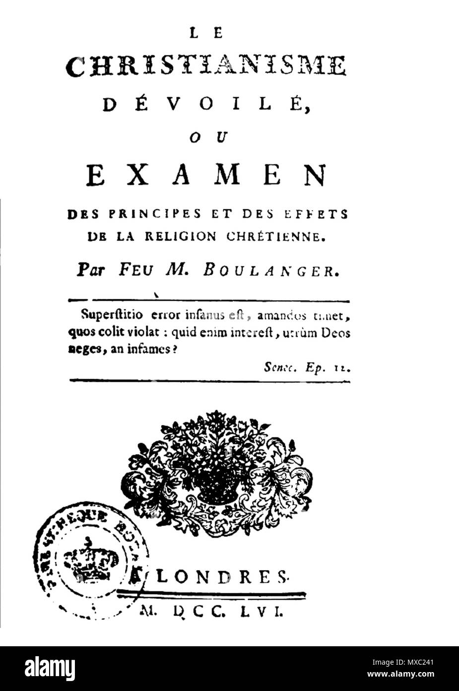 362 Le christianisme dévoilé Foto Stock