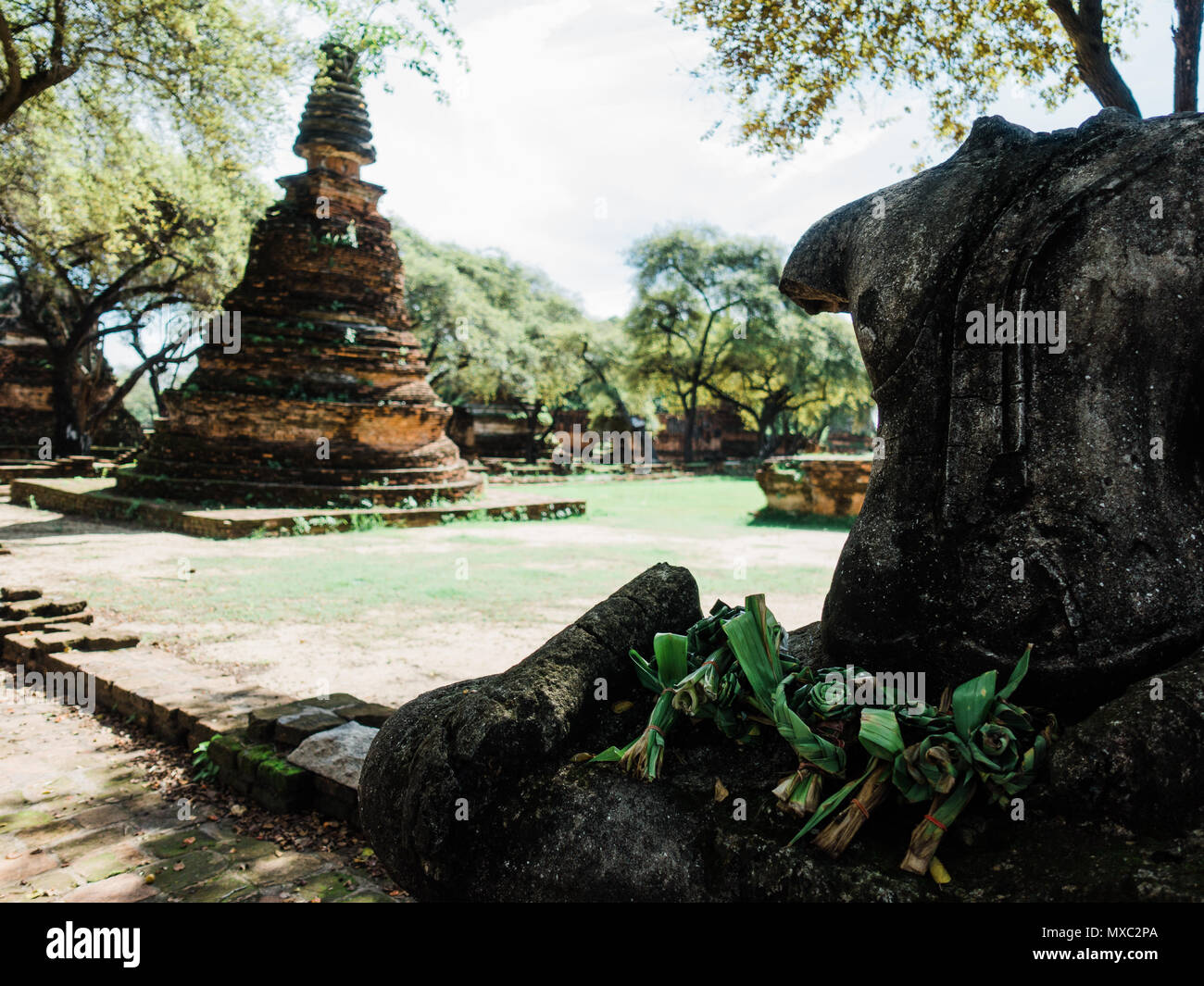 Al parco storico di Ayutthaya Foto Stock