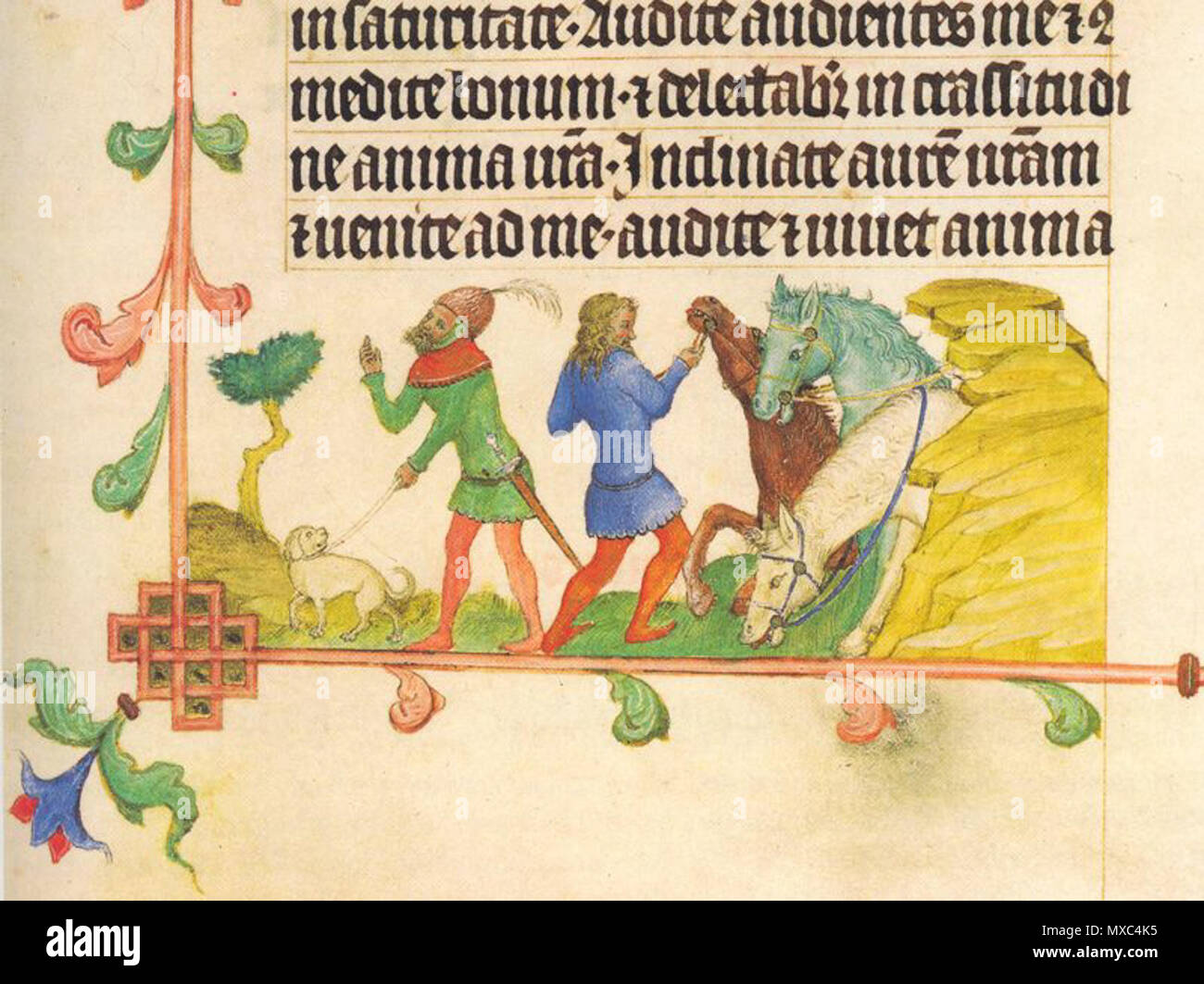 . Čeština: Bordura podkoním z . Il XIV secolo. Anonimo 371 Liberviaticus podkoni Foto Stock