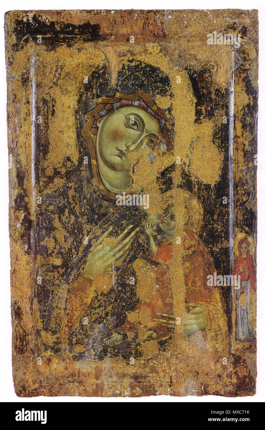 . Italiano: il Maestro dei Santi Cosma e Damiano Madonna col Bambino Pisa, Chiesa dei Santi Cosma e Damiano . Il 31 ottobre 2014, 23:09:00 387 Maestro dei Santi-Cosma-e-Damiano Madonna eponima Foto Stock