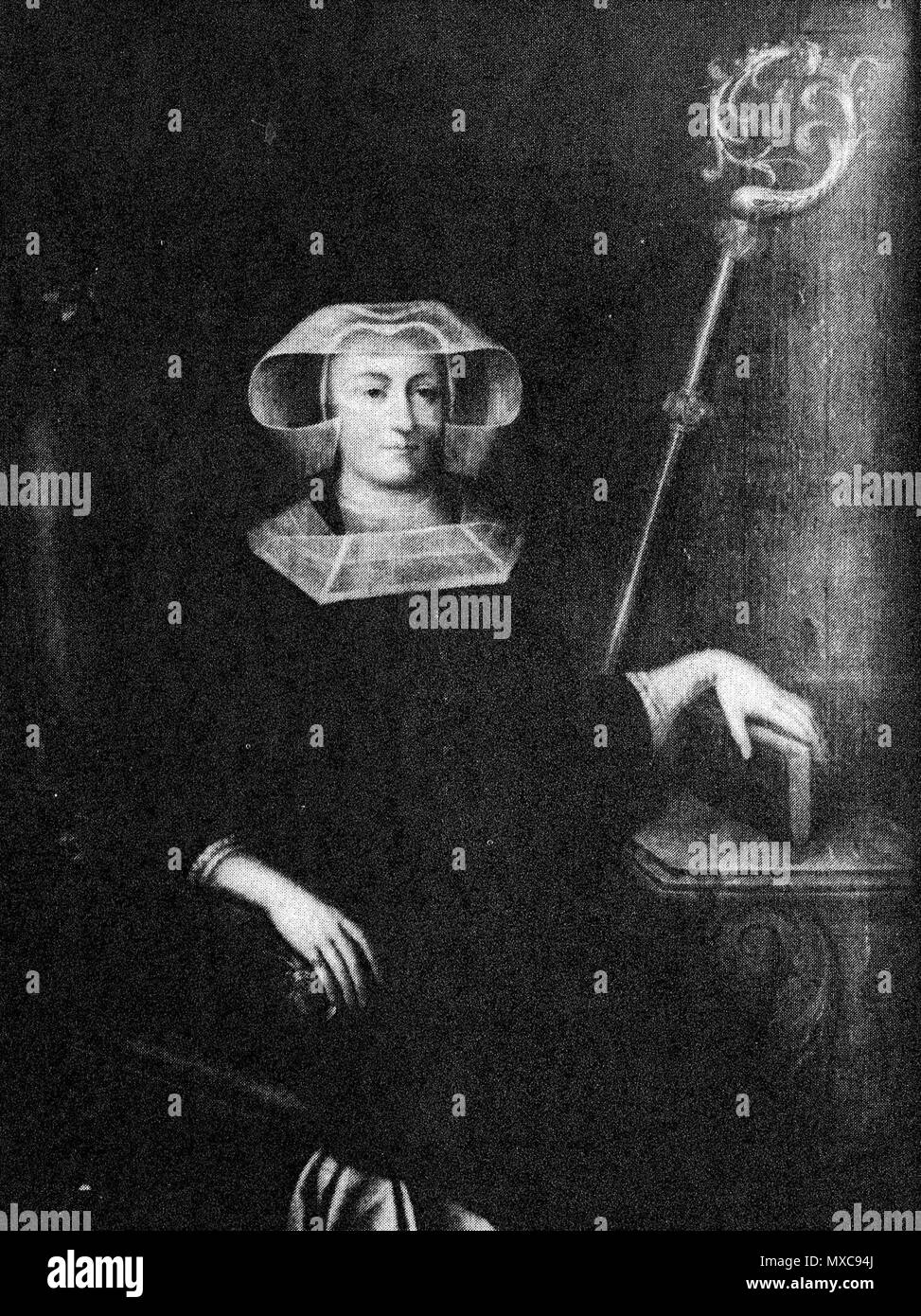 . Nederlands: Anoniem. Maria Caecilia van Eyck, 30ste abdis van de Munsterabdij. 18de eeuw. Afkomstig uit F. P. J. Slenders. Waar het koepeldragend Munster rijst. Historisch overzicht betreffende de Onze Lieve Vrouwe Munsterkerk. Roermond: Stichting Jong Roermond, 1984. Schilder meer dan 70 jaar dood. circa 1768. L'originale uploader è stato Vincent Steenberg a Wikipedia in olandese 397 Maria caecilia van Eyck Foto Stock