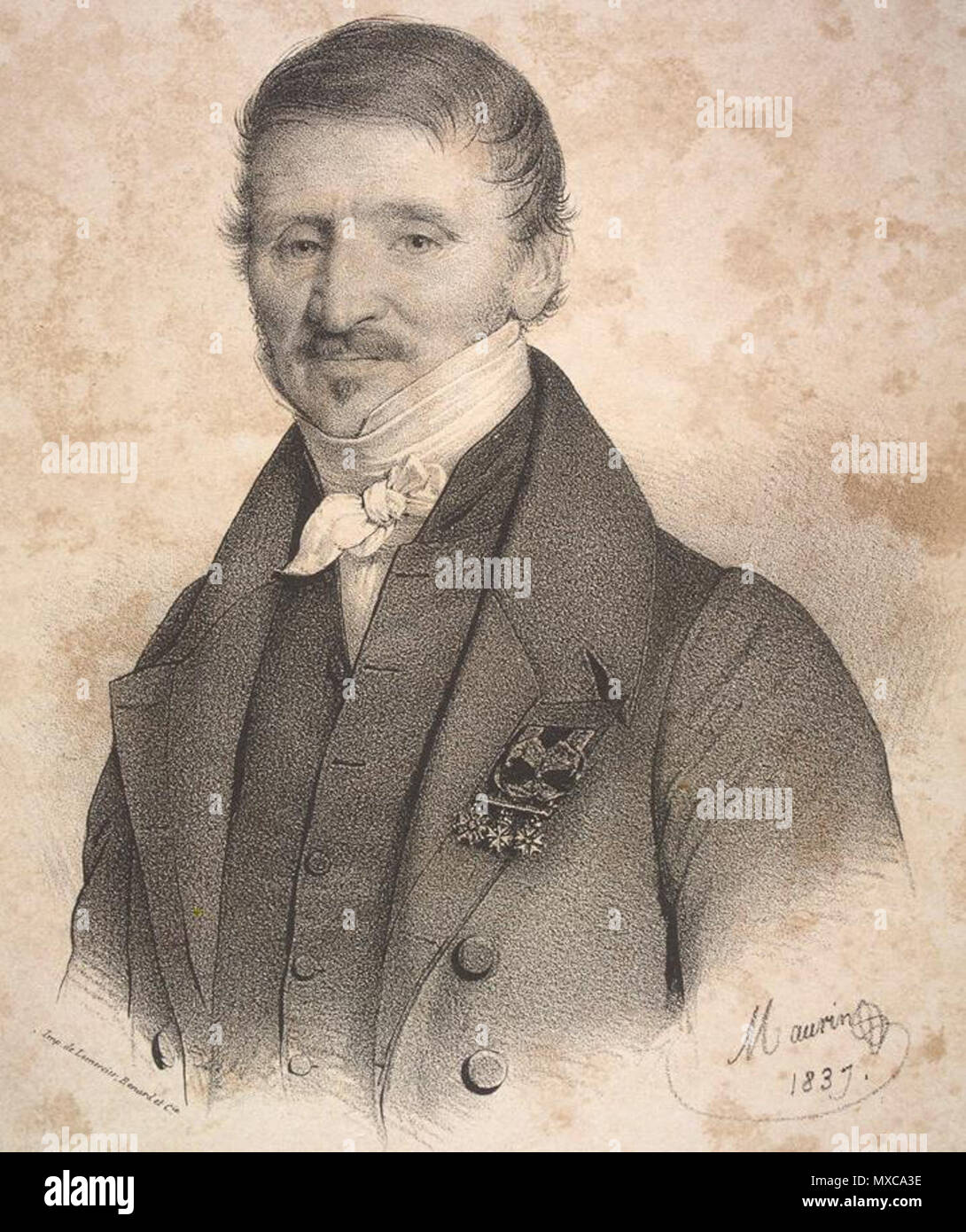 . Marchese Georges de Chambray(1783-1848), capitano di Naopoleon della Guardia, storico delle guerre di Napoleone, generale . 1837. artista : Maurin 400 Marchese de Georges Chambray Foto Stock