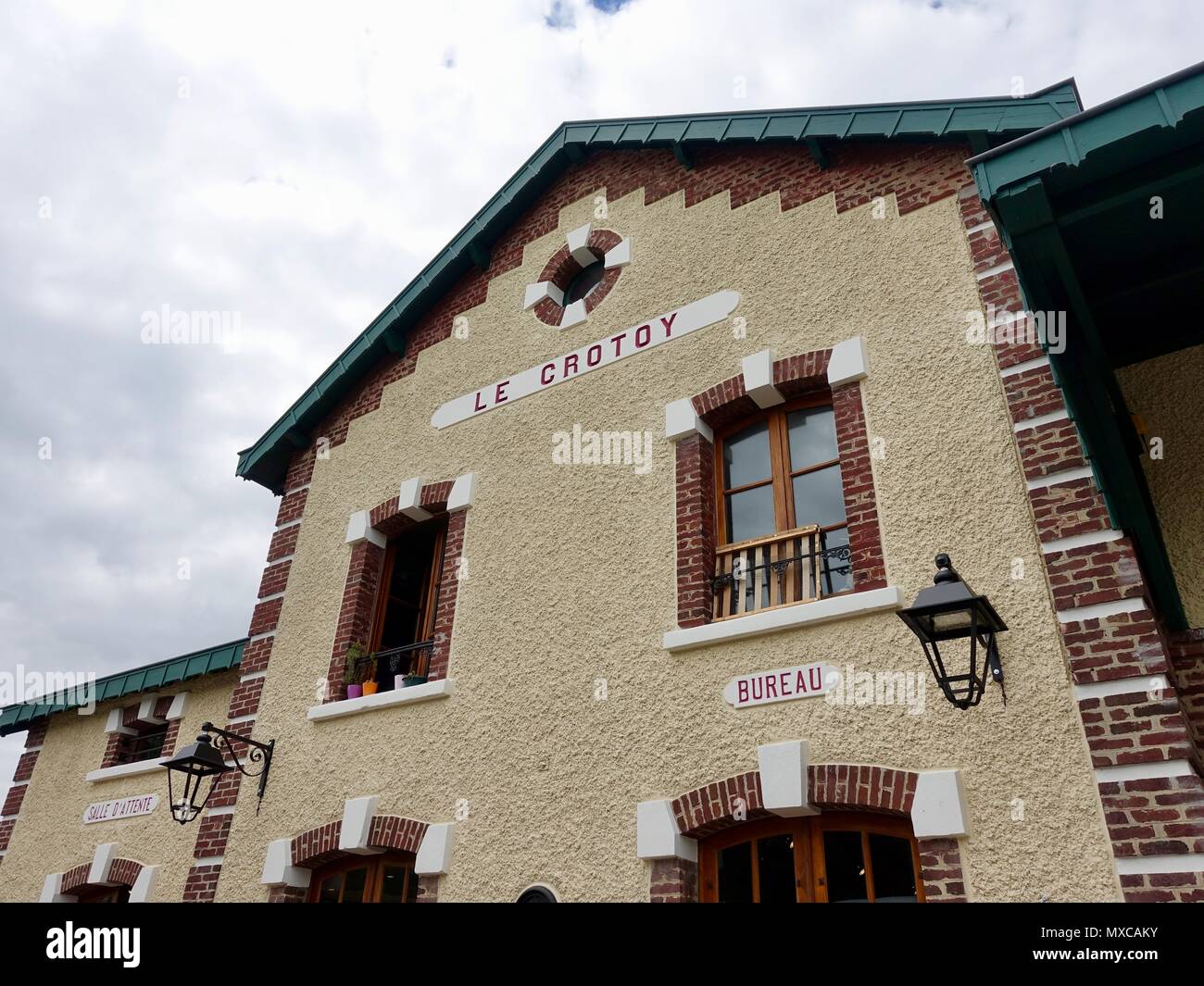 Chemin de Fer de la Baie de Somme stazione ferroviaria, Le Crotoy, Francia Foto Stock