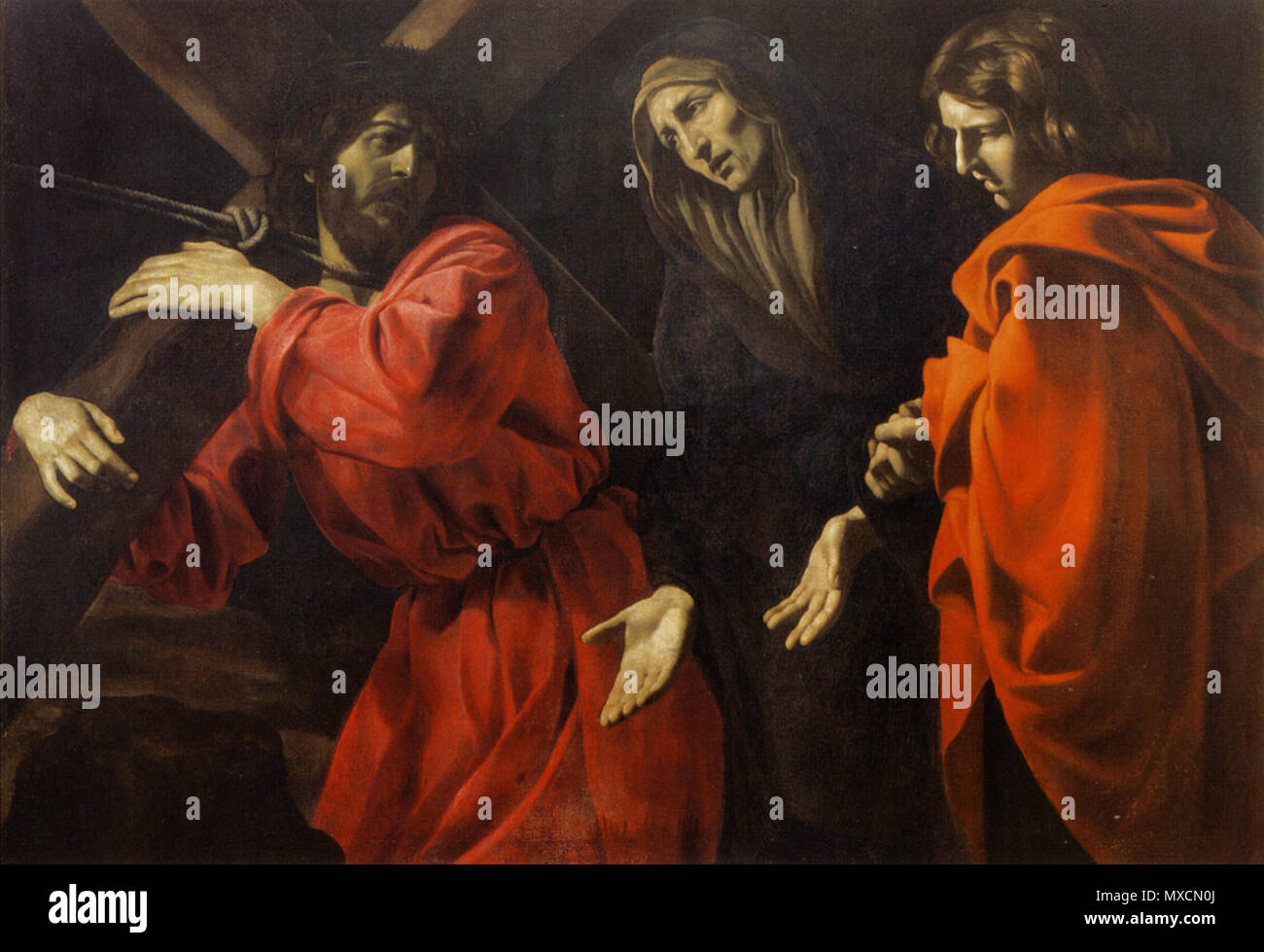 . Inglese: la via del Calvario. Giovanni Battista Caracciolo (Battistello) . Il 7 luglio 2008. arthistory390 109 Calvario100 Foto Stock