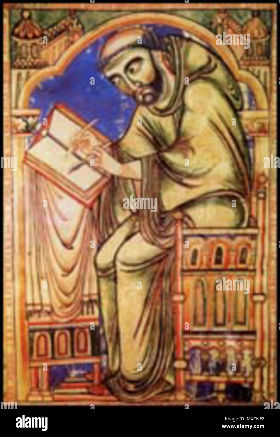 . Mnich . Il XIII secolo. Anonimo 407 MatthewParis Foto Stock