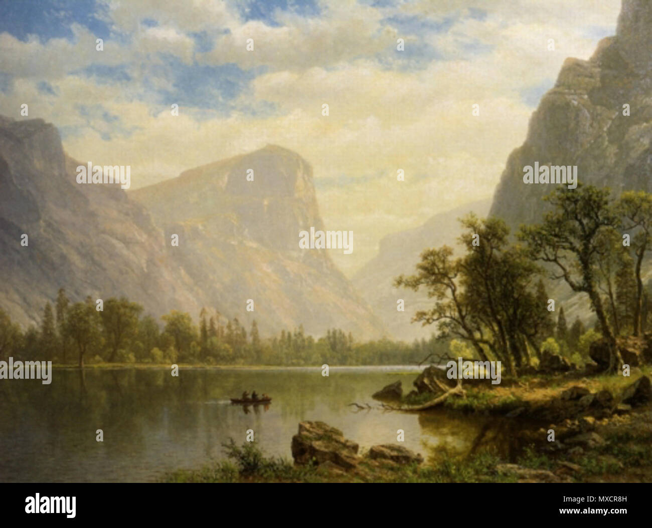 . Mirror Lake, il Parco Nazionale di Yosemite Valley . Inglese: Mirror Lake, il Parco Nazionale di Yosemite Valley (olio), 1864, da Albert Bierstadt . 12 agosto 2013, 00:58:24 419 Mirror Lake, il Parco Nazionale di Yosemite Valley olio 1864 Albert Bierstadt Foto Stock