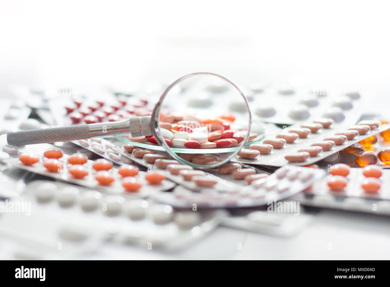 Danni e analisi delle droghe Foto Stock