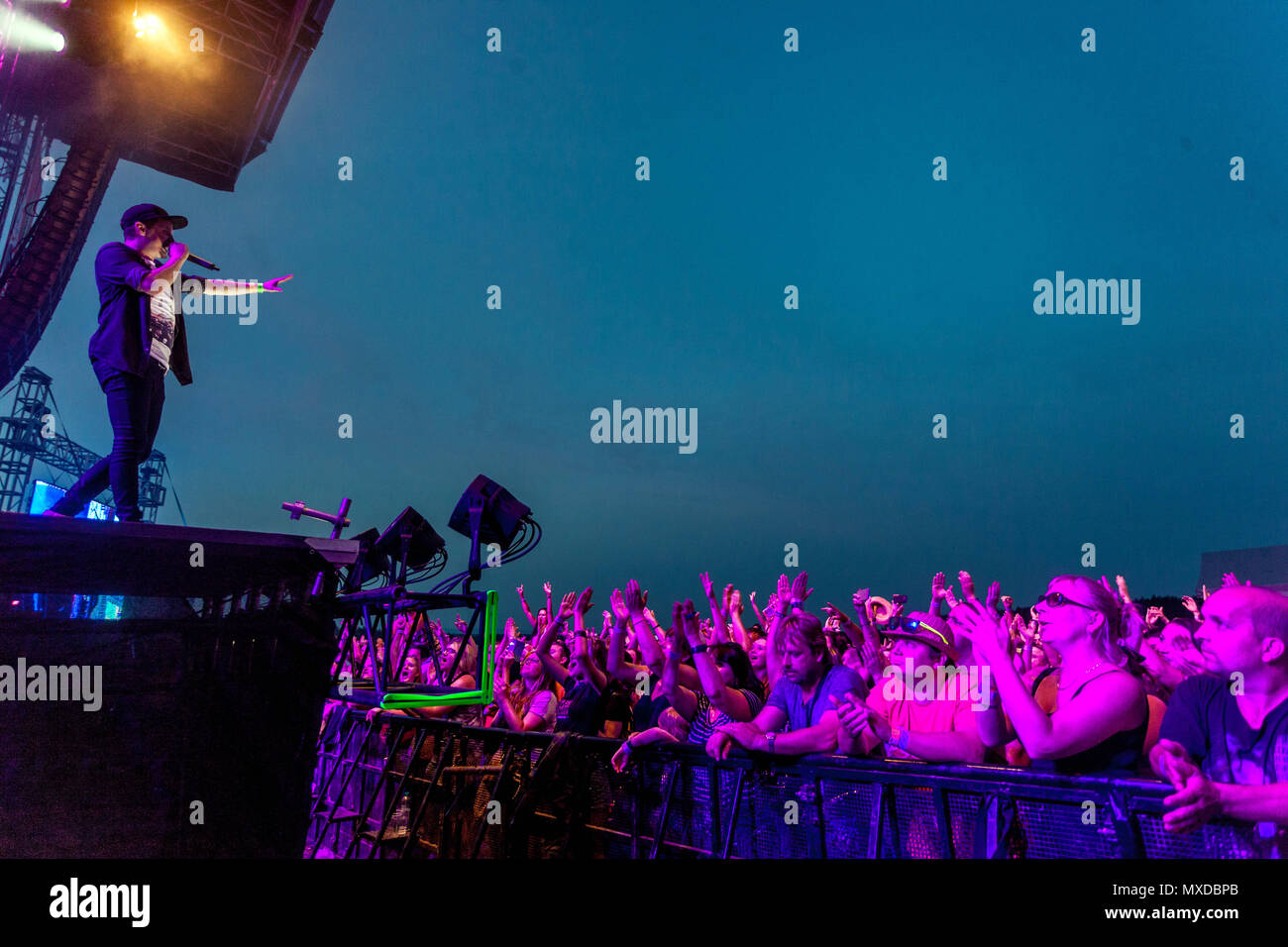 Ventole a festival musicale estivo Ceske Hrady, Repubblica Ceca Foto Stock