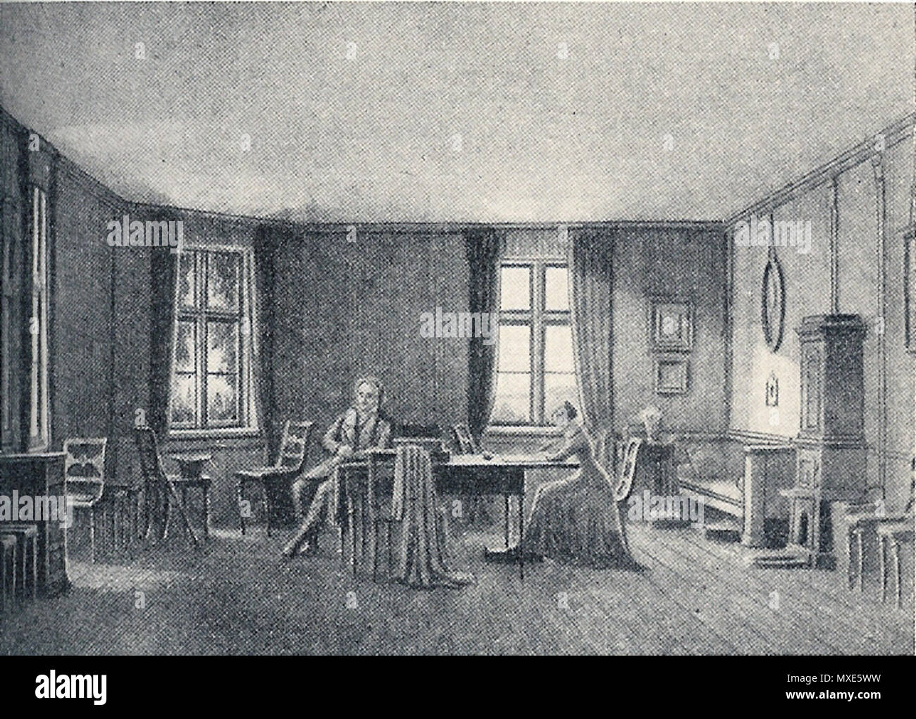 570 Spisestuen på Bakkehuset Foto Stock