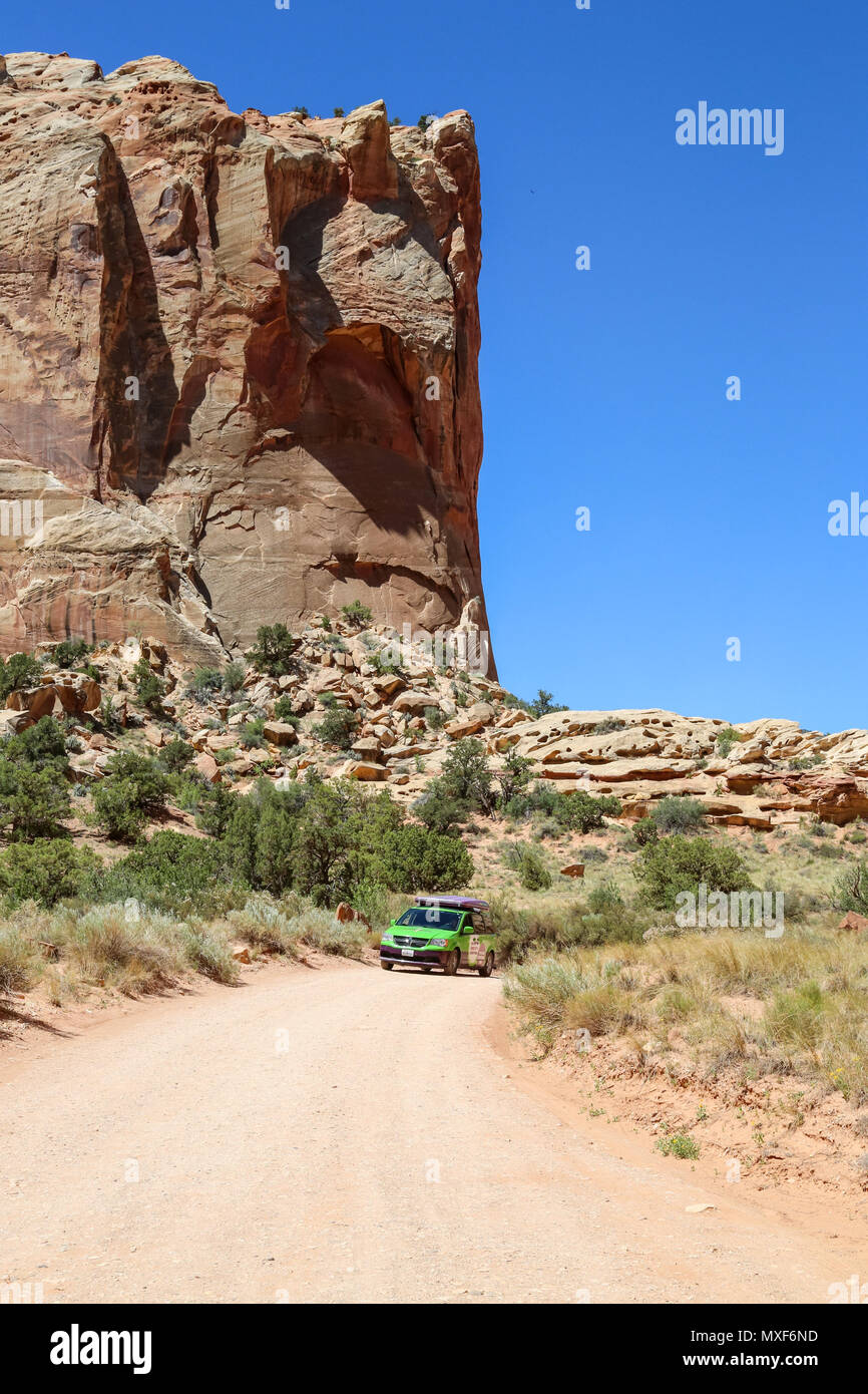 Grand Wash Road nel Parco nazionale di Capitol Reef, UT Foto Stock