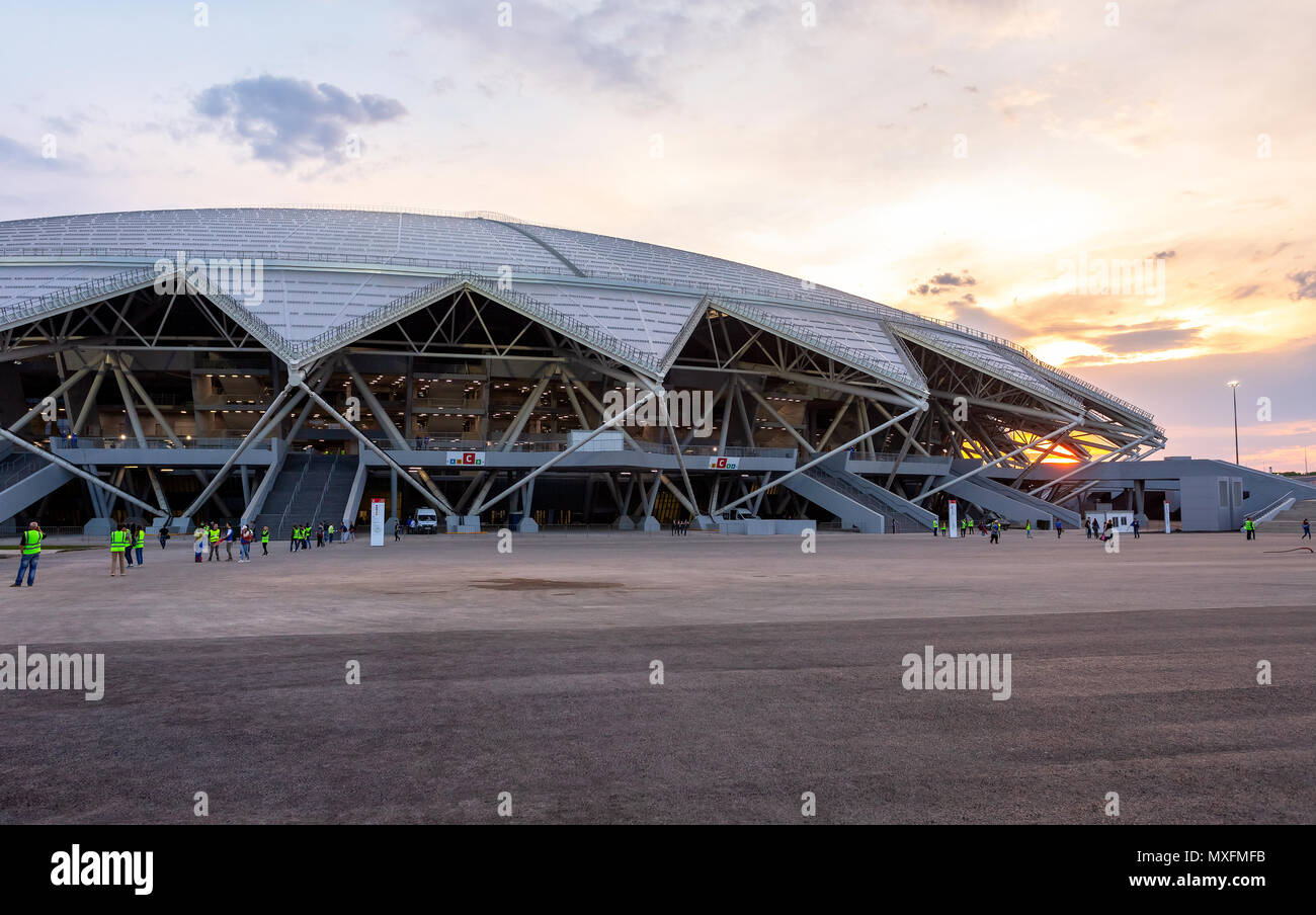 Samara, Russia - 16 Maggio 2018: Samara Arena football Stadium. Samara - la città che ospita la Coppa del Mondo FIFA in Russia nel 2018 Foto Stock