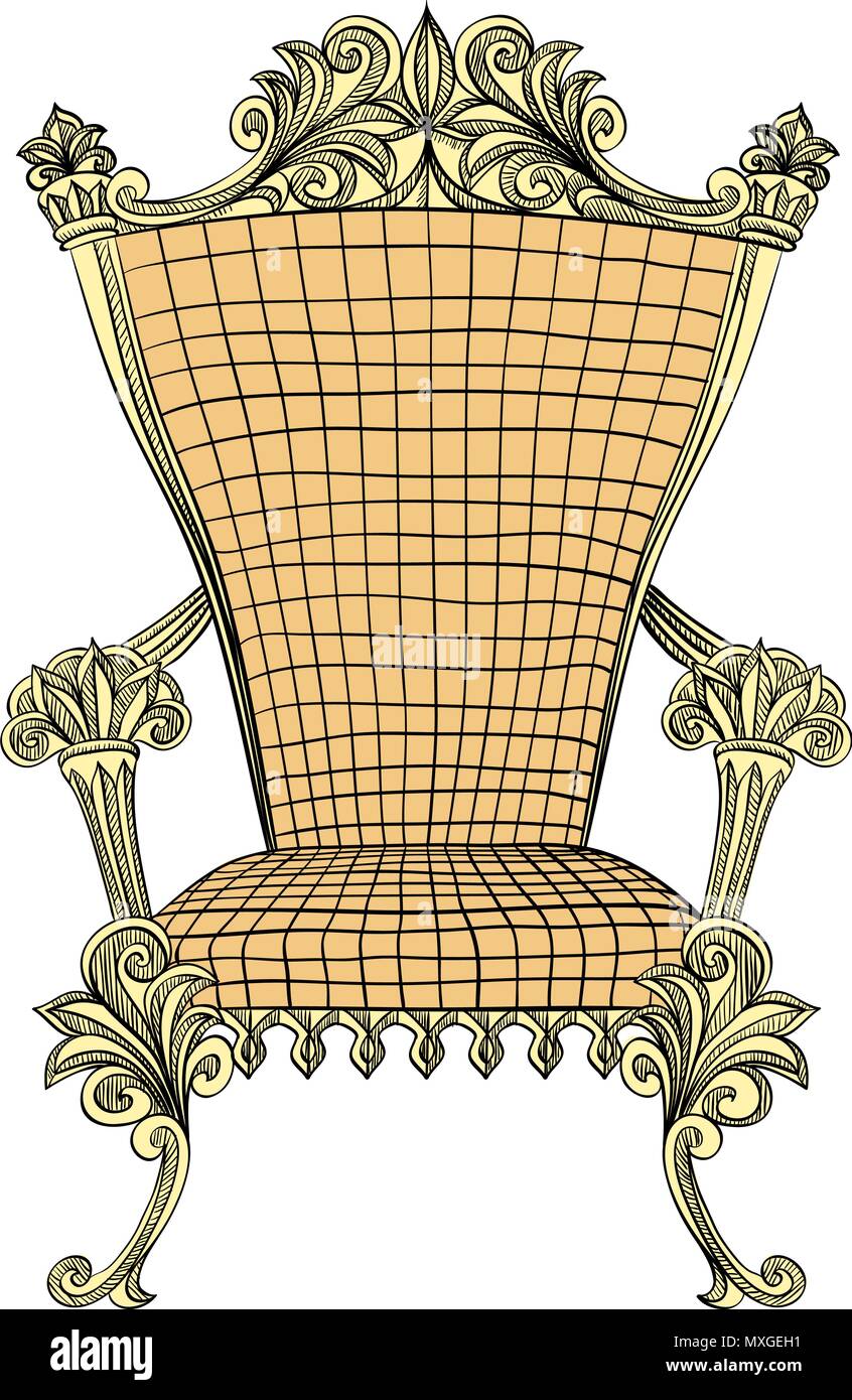 Vector golden Royal trono Illustrazione Vettoriale