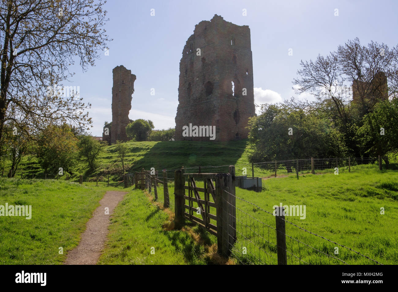 Paesaggio shot Sheriff Hutton Castello, nel villaggio di Sheriff Hutton, North Yorkshire York Foto Stock