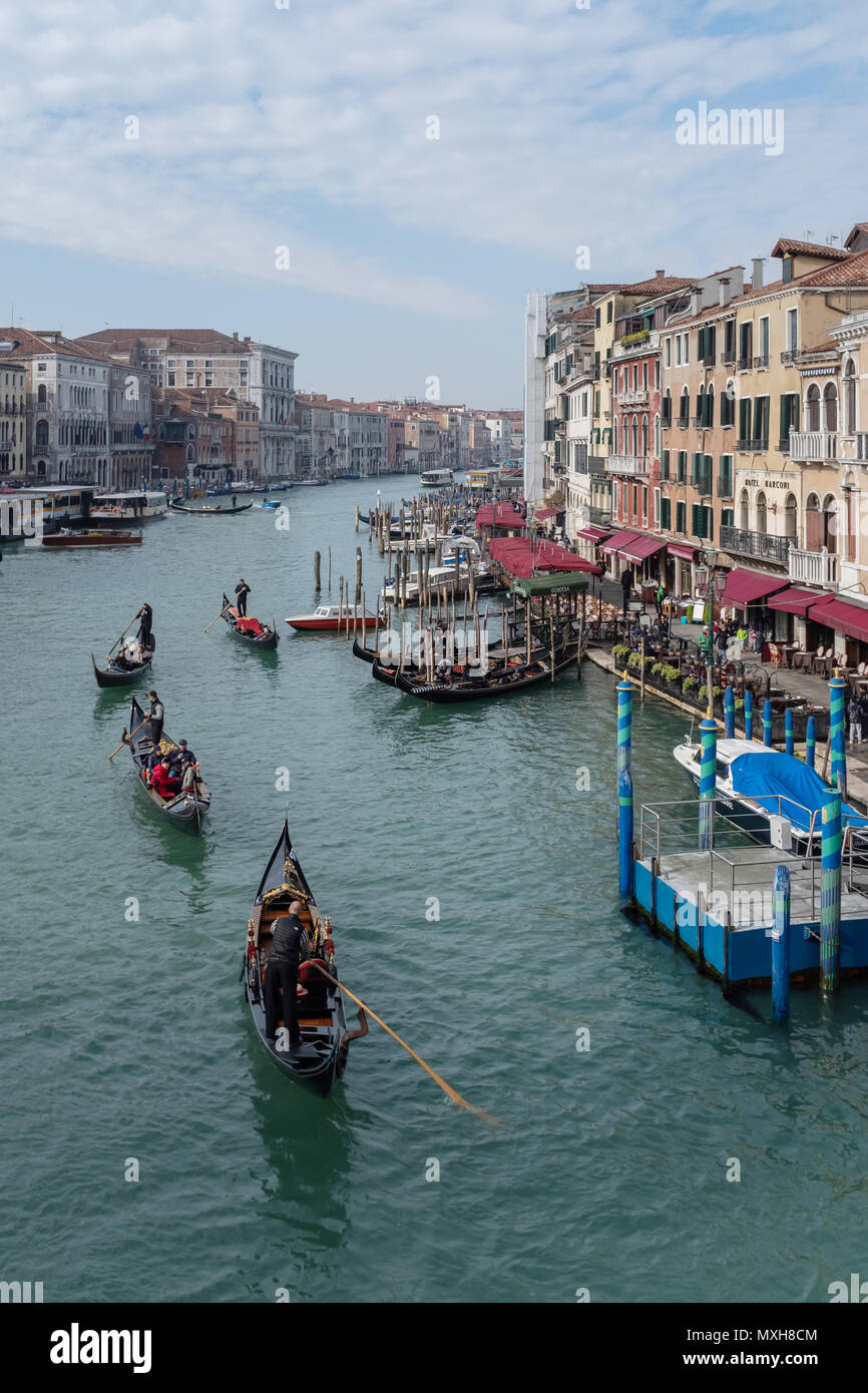 Grand Canal, Venezia, Italia Foto Stock