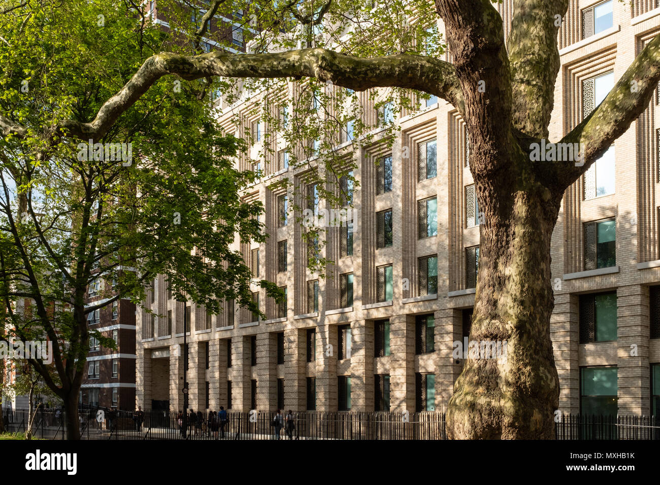 Giardino sale, UCL alloggi per studenti, Cartwright Gardens, Bloomsbury, Londra Foto Stock