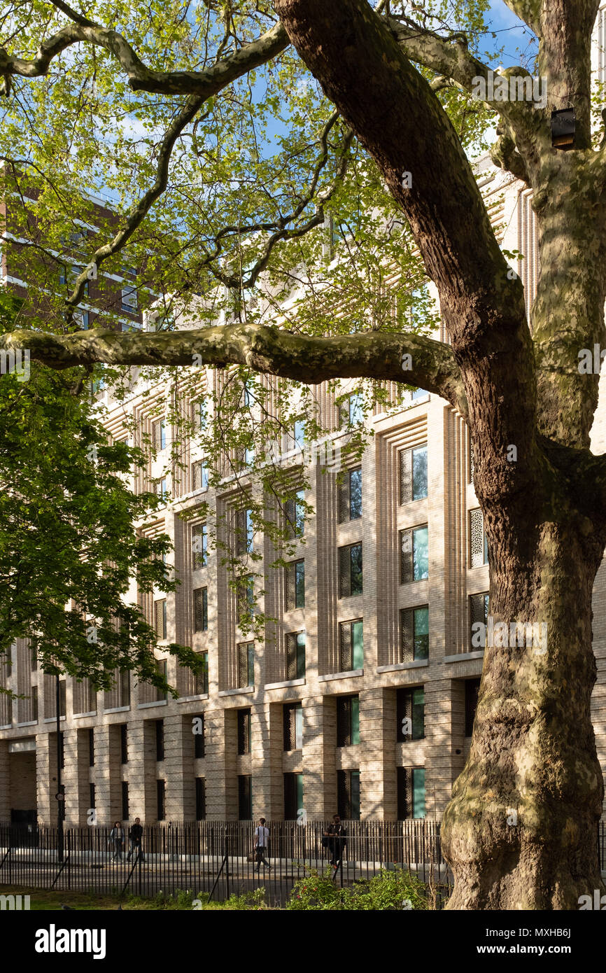 Giardino sale, UCL alloggi per studenti, Cartwright Gardens, Bloomsbury, Londra Foto Stock