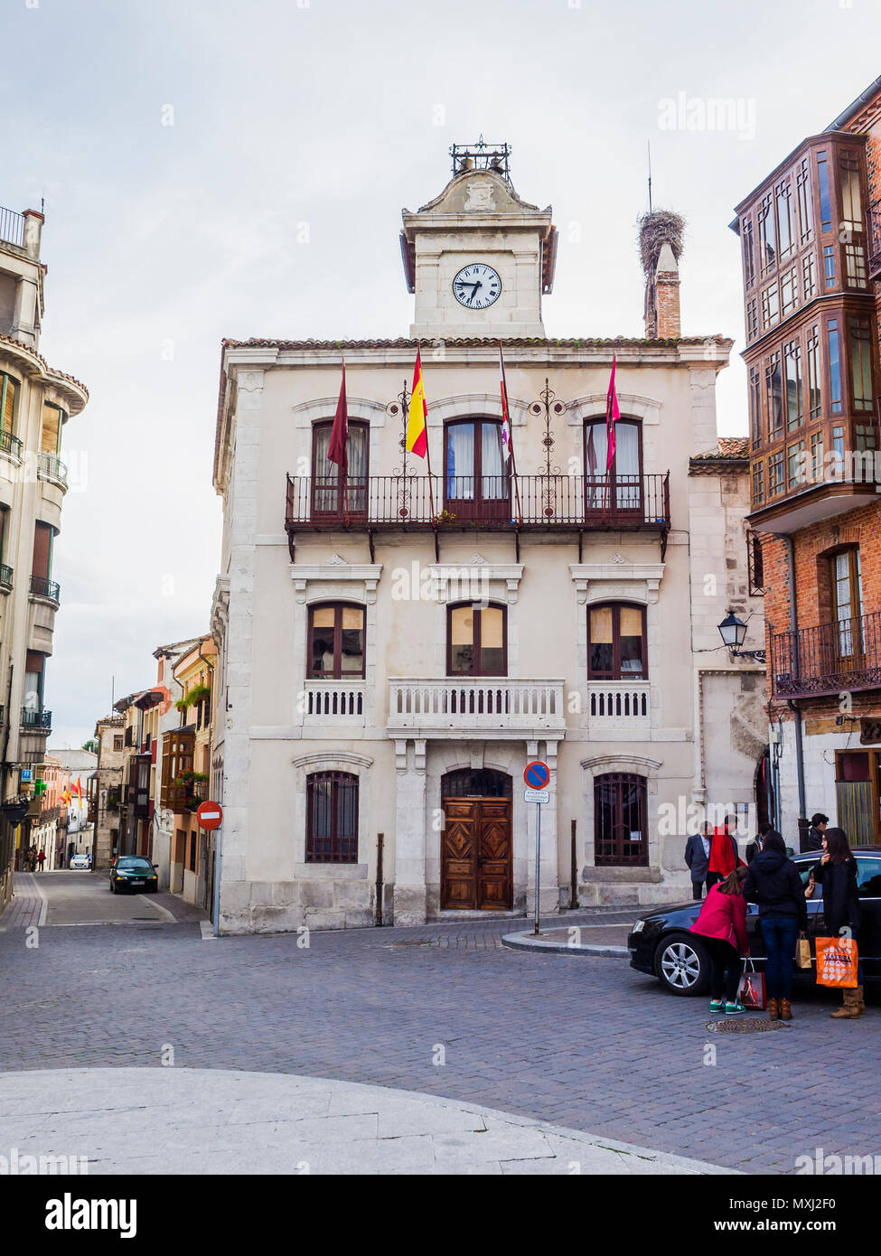 Ayuntamiento de Cuellar. Il conjunto histórico. Segovia. Castilla León. España Foto Stock