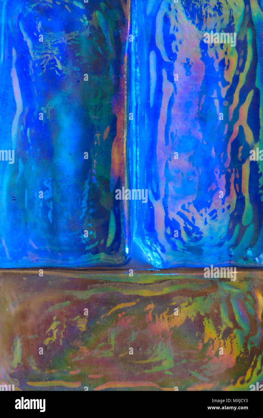 Macro di colorate in vetro colorato di blocchi Foto Stock