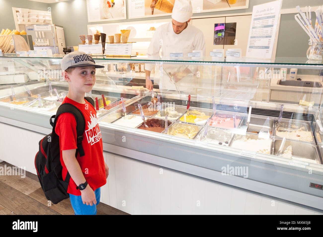 Tutti Sensi, gelateria, Rue Norvins, Parigi, Francia, Europa. Foto Stock