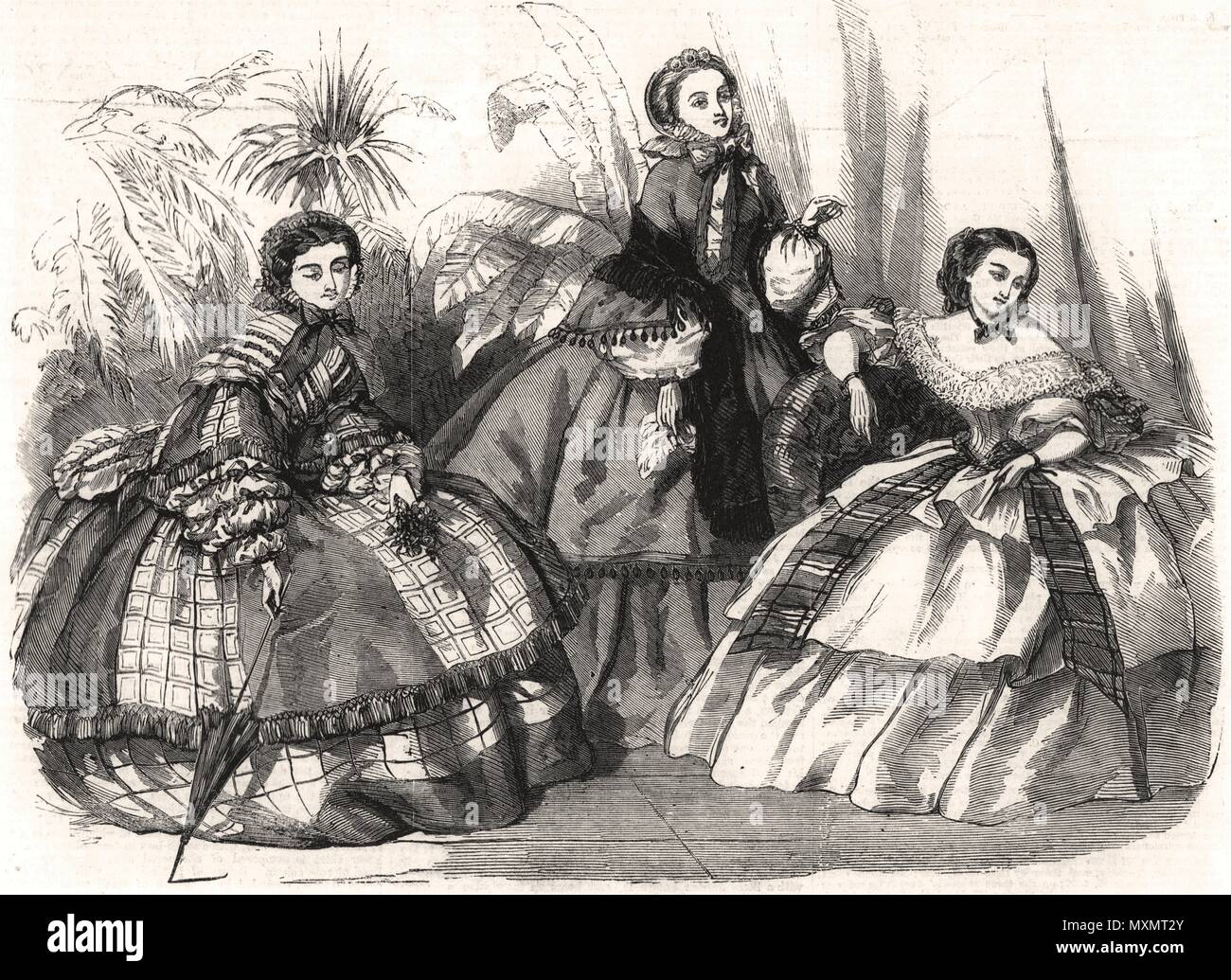 Mode per ottobre 1856. Il Illustrated London News Foto Stock