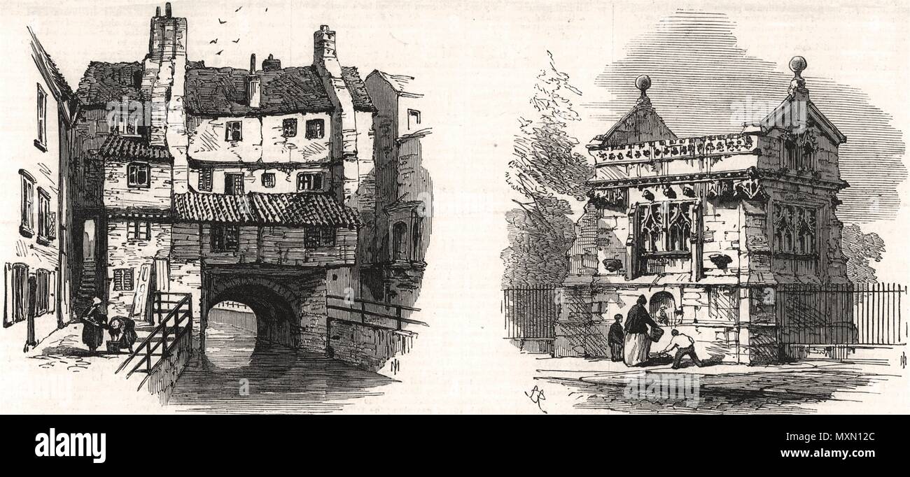 Vecchia casa; condotto. Lincoln 1869. Il Illustrated London News Foto Stock