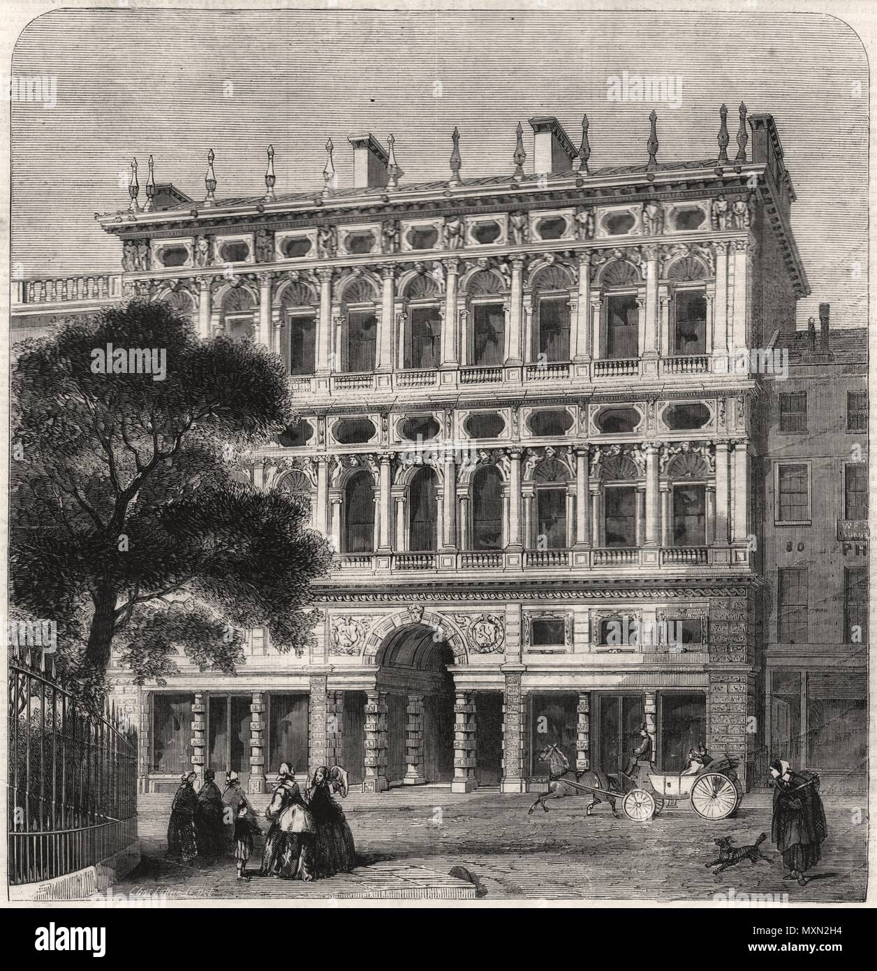 Uffici della Life Association of Scotland, Princes Street, Edinburgh 1859. Il Illustrated London News Foto Stock