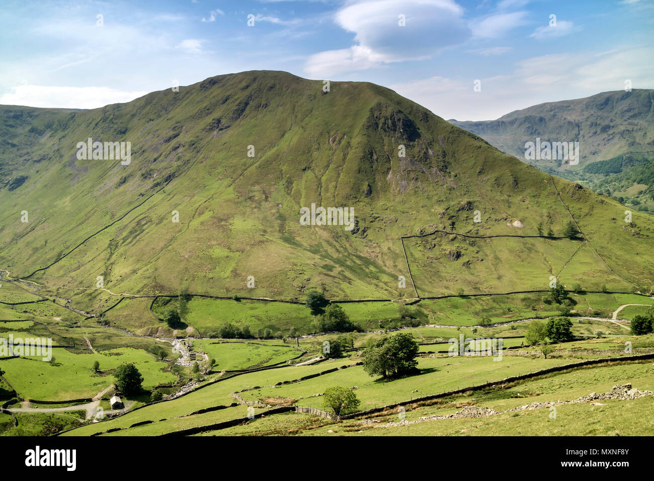 Hartsop Dodd dalle pendici del Brock dirupi, Lake District Cumbria, Regno Unito. Foto Stock