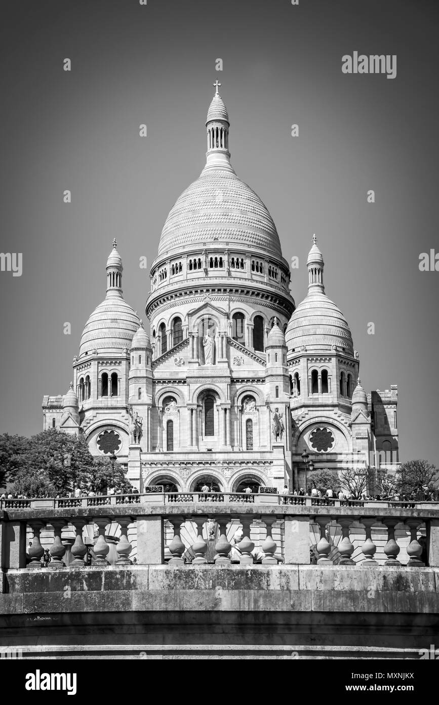 La Basilica del Sacro Cuore a Montmartre, Parigi Francia Foto Stock